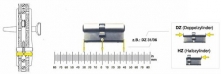 WILKA 1463 Doppelzylinder 50/50